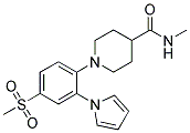 N-METHYL-1-[4-(METHYLSULPHONYL)-2-(PYRROL-1-YL)PHENYL]PIPERIDINE-4-CARBOXAMIDE Struktur