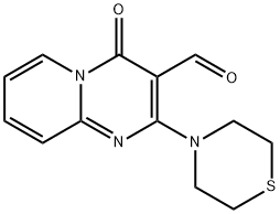 4-OXO-2-THIOMORPHOLIN-4-YL-4H-PYRIDO[1,2-A]PYRIMIDINE-3-CARBALDEHYDE Struktur