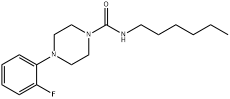 (4-(2-FLUOROPHENYL)PIPERAZINYL)-N-HEXYLFORMAMIDE Struktur