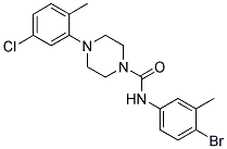 (4-(5-CHLORO-2-METHYLPHENYL)PIPERAZINYL)-N-(4-BROMO-3-METHYLPHENYL)FORMAMIDE Struktur