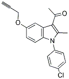 1-[1-(4-CHLOROPHENYL)-2-METHYL-5-(PROP-2-YNYLOXY)-1H-INDOL-3-YL]ETHANONE Struktur