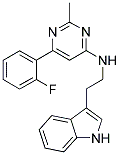 6-(2-FLUOROPHENYL)-N-[2-(1H-INDOL-3-YL)ETHYL]-2-METHYLPYRIMIDIN-4-AMINE Struktur