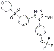 5-[3-(MORPHOLINE-4-SULFONYL)-PHENYL]-4-(4-TRIFLUOROMETHOXY-PHENYL)-4H-[1,2,4]TRIAZOLE-3-THIOL Struktur