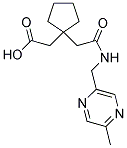 [1-(2-([(5-METHYLPYRAZIN-2-YL)METHYL]AMINO)-2-OXOETHYL)CYCLOPENTYL]ACETIC ACID Struktur