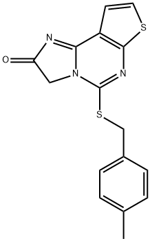 5-[(4-METHYLBENZYL)SULFANYL]IMIDAZO[1,2-C]THIENO[3,2-E]PYRIMIDIN-2(3H)-ONE Struktur