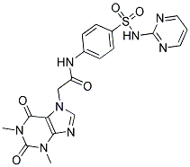 2-(1,3-DIMETHYL-2,6-DIOXO-1,2,3,6-TETRAHYDROPURIN-7-YL)-N-(4-(N-PYRIMIDIN-2-YLSULFAMOYL)PHENYL)ACETAMIDE Struktur