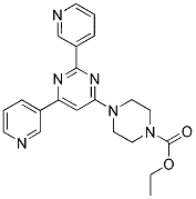 4-(2,6-DI-PYRIDIN-3-YL-PYRIMIDIN-4-YL)-PIPERAZINE-1-CARBOXYLIC ACID ETHYL ESTER Struktur