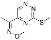 1-[3-(METHYLSULFANYL)-1,2,4-TRIAZIN-5-YL]ETHANONE O-METHYLOXIME Struktur