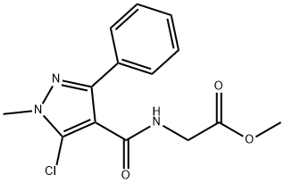 METHYL 2-([(5-CHLORO-1-METHYL-3-PHENYL-1H-PYRAZOL-4-YL)CARBONYL]AMINO)ACETATE Struktur