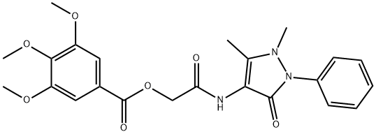 2-(1,5-DIMETHYL-3-OXO-2-PHENYL-2,3-DIHYDRO-1H-PYRAZOL-4-YLAMINO)-2-OXOETHYL 3,4,5-TRIMETHOXYBENZOATE Struktur