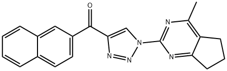 [1-(4-METHYL-6,7-DIHYDRO-5H-CYCLOPENTA[D]PYRIMIDIN-2-YL)-1H-1,2,3-TRIAZOL-4-YL](2-NAPHTHYL)METHANONE Struktur