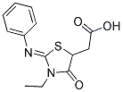 (3-ETHYL-4-OXO-2-PHENYLIMINO-THIAZOLIDIN-5-YL)-ACETIC ACID Struktur