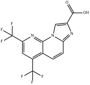 2,4-BIS(TRIFLUOROMETHYL)IMIDAZO[1,2-A][1,8]NAPHTHYRIDINE-8-CARBOXYLIC ACID Struktur