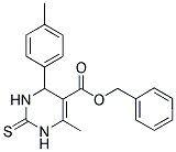 6-METHYL-2-THIOXO-4-P-TOLYL-1,2,3,4-TETRAHYDRO-PYRIMIDINE-5-CARBOXYLIC ACID BENZYL ESTER Struktur