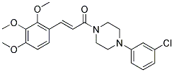 1-[4-(3-CHLOROPHENYL)PIPERAZINO]-3-(2,3,4-TRIMETHOXYPHENYL)-2-PROPEN-1-ONE Struktur