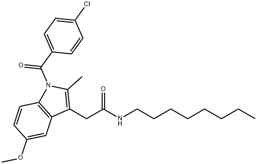 INDOMETHACIN N-OCTYL AMIDE Struktur