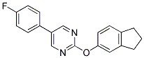 2-(2,3-DIHYDRO-1H-INDEN-5-YLOXY)-5-(4-FLUOROPHENYL)PYRIMIDINE Struktur