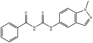 N-BENZOYL-N'-(1-METHYL-1H-INDAZOL-5-YL)THIOUREA Struktur