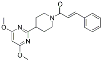 4-(4,6-DIMETHOXYPYRIMIDIN-2-YL)-1-(1-OXO-3-PHENYL-(2E)-PROPENYL)PIPERIDINE Struktur