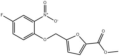 5-(4-FLUORO-2-NITRO-PHENOXYMETHYL)-FURAN-2-CARBOXYLIC ACID METHYL ESTER Struktur