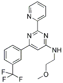 N-(2-METHOXYETHYL)-2-PYRIDIN-2-YL-6-[3-(TRIFLUOROMETHYL)PHENYL]PYRIMIDIN-4-AMINE Struktur