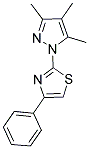 4-PHENYL-2-(3,4,5-TRIMETHYL-1H-PYRAZOL-1-YL)-1,3-THIAZOLE Struktur