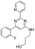 3-([6-(2-FLUOROPHENYL)-2-PYRIDIN-2-YLPYRIMIDIN-4-YL]AMINO)PROPAN-1-OL Struktur