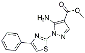 METHYL 5-AMINO-1-(4-PHENYL-1,3-THIAZOL-2-YL)-1H-PYRAZOLE-4-CARBOXYLATE Struktur