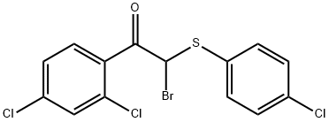 2-BROMO-2-[(4-CHLOROPHENYL)SULFANYL]-1-(2,4-DICHLOROPHENYL)-1-ETHANONE Struktur