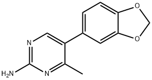 5-(1,3-BENZODIOXOL-5-YL)-4-METHYL-2-PYRIMIDINAMINE Struktur