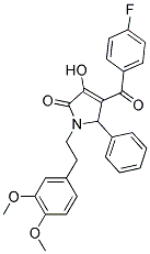 1-(3,4-DIMETHOXYPHENETHYL)-4-(4-FLUOROBENZOYL)-3-HYDROXY-5-PHENYL-1H-PYRROL-2(5H)-ONE Struktur