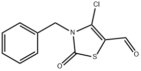 3-BENZYL-4-CHLORO-2-OXO-2,3-DIHYDRO-1,3-THIAZOLE-5-CARBALDEHYDE Struktur