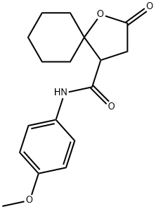 N-(4-METHOXYPHENYL)-2-OXO-1-OXASPIRO[4.5]DECANE-4-CARBOXAMIDE Struktur