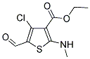 ETHYL 4-CHLORO-5-FORMYL-2-(METHYLAMINO)-3-THIOPHENECARBOXYLATE Struktur