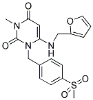 6-[(2-FURYLMETHYL)AMINO]-3-METHYL-1-[4-(METHYLSULFONYL)BENZYL]PYRIMIDINE-2,4(1H,3H)-DIONE Struktur