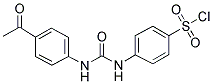 4-[3-(4-ACETYL-PHENYL)-UREIDO]-BENZENESULFONYL CHLORIDE Struktur