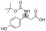 BOC-(S)-3-AMINO-3-(4-HYDROXY-PHENYL)-PROPIONIC ACID Struktur