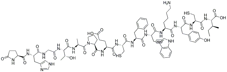 [PGLU110]-PREPRO-UROTENSIN II FRAGMENT 110-123 RAT Struktur