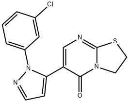 6-[1-(3-CHLOROPHENYL)-1H-PYRAZOL-5-YL]-2,3-DIHYDRO-5H-[1,3]THIAZOLO[3,2-A]PYRIMIDIN-5-ONE Struktur