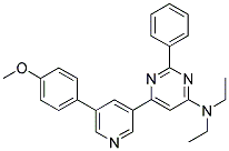 DIETHYL-(6-[5-(4-METHOXY-PHENYL)-PYRIDIN-3-YL]-2-PHENYL-PYRIMIDIN-4-YL)-AMINE Struktur