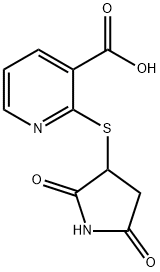 2-(2,5-DIOXO-PYRROLIDIN-3-YLSULFANYL)-NICOTINIC ACID Struktur