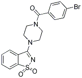 3-[4-(4-BROMOBENZOYL)PIPERAZIN-1-YL]-1,2-BENZISOTHIAZOLE 1,1-DIOXIDE Struktur