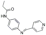 N-(4-((PYRIDIN-4-YLMETHYLENE)AMINO)PHENYL)PROPANAMIDE Struktur