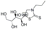 3-PROPYL-5-HYDROXY-5-D-ARABINOTETRAHYDROXYBUTYL-3-THIAZOLIDINE-2-THIONE Struktur