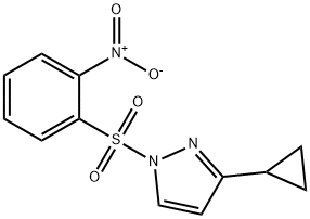 3-CYCLOPROPYL-1-[(2-NITROPHENYL)SULFONYL]-1H-PYRAZOLE Struktur