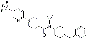 N-(1-BENZYLPIPERIDIN-4-YL)-N-CYCLOPROPYL-1-(5-(TRIFLUOROMETHYL)PYRIDIN-2-YL)PIPERIDINE-4-CARBOXAMIDE Struktur