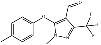 1-METHYL-5-(4-METHYLPHENOXY)-3-(TRIFLUOROMETHYL)-1H-PYRAZOLE-4-CARBALDEHYDE Struktur