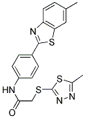 N-[4-(6-METHYL-1,3-BENZOTHIAZOL-2-YL)PHENYL]-2-[(5-METHYL-1,3,4-THIADIAZOL-2-YL)THIO]ACETAMIDE Struktur