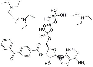 2'-(OR-3')-O-(4-BENZOYLBENZOYL)ADENOSINE 5'-TRIPHOSPHATE, TRIS(TRIETHYLAMMONIUM) SALT Struktur