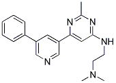 N,N-DIMETHYL-N'-[2-METHYL-6-(5-PHENYLPYRIDIN-3-YL)PYRIMIDIN-4-YL]ETHANE-1,2-DIAMINE Struktur